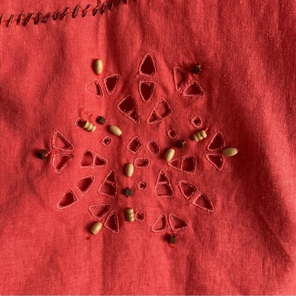 Vintage Napa Valley Coral Linen Blend Skirt - Picture 5 of 12